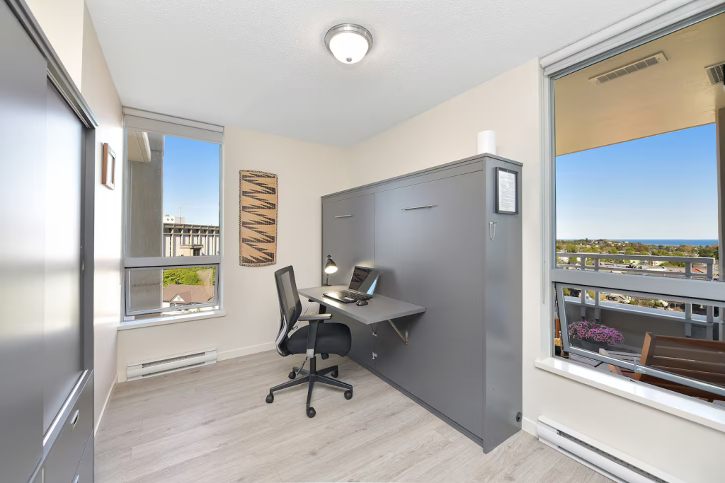 The Den/Office is perfect for our working & corporate guests w proper desk chair